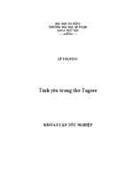 Tình yêu trong thơ tagore.