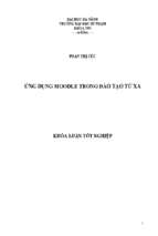 ứng dụng moodle trong đào tạo từ xa.