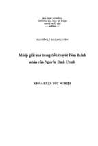Môtíp giấc mơ trong tiểu thuyết đêm thánh nhân của nguyễn đình chính.