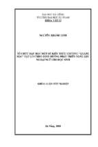 Tổ chức dạy học một số kiến thức chương “quang học” vật lí 9 theo định hướng phát triển năng lực ngoại ngữ cho học sinh