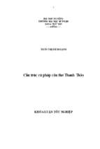 Cấu trúc cú pháp câu thơ thanh thảo.