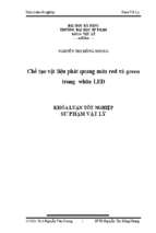 Chế tạo vật liệu phát quang màu red và green trong white led.