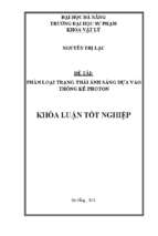 Phân loại trạng thái ánh sáng dựa vào thống kê photon