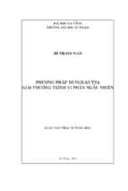 Phương pháp runge kutta giải phương trình vi phân ngẫu nhiên.