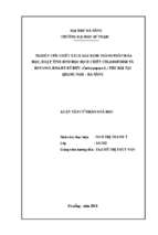 Nghiên cứu chiết tách xác định thành phần hóa học, hoạt tính sinh học dịch chiết chloroform và butanol của hoa đu đủ đực thu hái tại quảng nam – đà nẵng