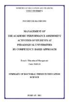 Quản lí hoạt động đánh giá kết quả học tập của sinh viên đại học sư phạm theo tiếp cận năng lực tt tieng anh