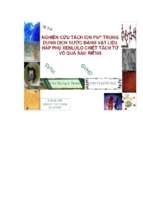 Nghiên cứu tách ion pb2+ trong dung dịch nước bằng vật liệu hấp phụ xenlulo chiết tách từ vỏ quả sầu riêng.