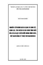 Nghiên cứu đánh giá đa dạng vi sinh vật, sàng lọc, thu nhận và xác định tính chất của cellulase suối nước nóng bình châu bằng kỹ thuật metagenomics