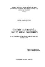 ý nghĩa văn hóa của họ tên riêng người hán    