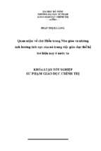 Quan niệm về chữ hiếu trong nho giáo và những ảnh hưởng tích cực của nó trong việc giáo dục thế hệ trẻ hiện nay ở nước ta.