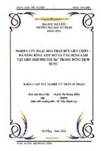 Nghiên cứu hoạt hóa than bùn liên chiểu   đà nẵng bằng axit hcl và ứng dụng làm vật liệu hấp phụ ion zn2+ trong dung dịch nước.