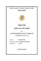 Xây dựng hệ thống quản lý thông tin tuyển dụng thực tập.