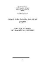 Giải quyết việc làm cho lao động thanh niên tỉnh quảng bình.