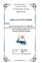 Hoạt động ngoại giao của chính phủ nước việt nam dân chủ cộng hòa năm đầu tiên sau cách mạng tháng tám từ ngày 291945 đến 19121946.