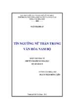 Tín ngưỡng nữ thần trong văn hóa nam bộ    