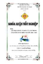 Giá trị lịch sử, văn hóa của sắc phong ở đà nẵng dưới triều nguyễn (1802   1945).