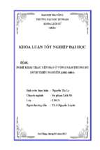 Nghề khai thác yến sào ở vùng nam trung bộ dưới triều nguyễn (1808   1884).