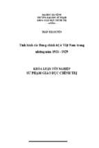 Tình hình các đảng chính trị ở việt nam trong những năm 1921   1929.
