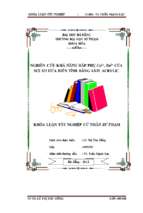 Nghiên cứu khả năng hấp phụ cu2+, zn2+ của sợi xơ dừa biến tính bằng axit acrylic.