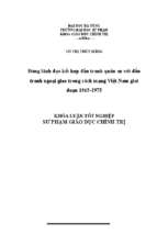 đảng lãnh đạo kết hợp đấu tranh quân sự với đấu tranh ngoại giao trong cách mạng việt nam giai đoạn 1965 1975.