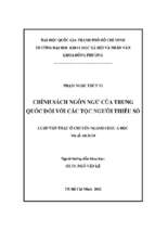 Chính sách ngôn ngữ của trung quốc đối với các tộc người thiểu số    