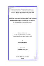 Designing supplementary materials for teaching banking and finance vocabulary in context in preparation courses for toeic