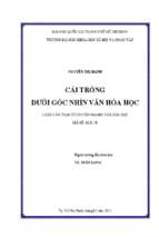 Cái trống dưới góc nhìn văn hóa học    