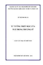 Tư tưởng triết học của tuệ trung thượng sỹ    