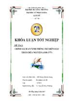 Chính sách an ninh phòng thủ biển đảo thời chúa nguyễn (1558   1777).