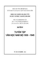 Khảo sát, đánh giá, bảo tồn di sản văn học nam bộ 1930 1945.   q.2,   tuyển tập văn học nam bộ 1930 1945    
