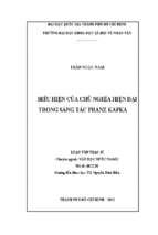 Biểu hiện của chủ nghĩa hiện đại trong sáng tác franz kafka    