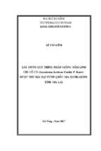 Xây dựng quy trình nhân giống nấm linh chi cổ cò (ganoderma lucidum (curtis) p. karst) được thu hái tại vườn quốc gia konkakinh tỉnh gia lai.