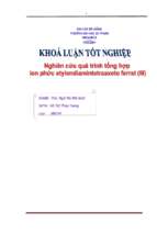 Nghiên cứu quá trình tổng hợp ion phức etylendiamintetraaxeto ferrat (iii) – [fe(edta)] .