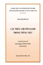 Cấu trúc chuyên danh trong tiếng việt    