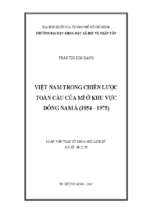 Việt nam trong chiến lược toàn cầu của mĩ ở khu vực đông nam á (1954 1975)    