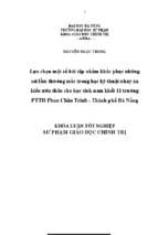 Lựa chọn một số bài tập nhằm khắc phục những sai lầm thường mắc trong học kỹ thuật nhảy xa kiểu ưỡn thân cho học sinh nam khối 11 trường ptth phan châu trinh   thành phố đà nẵng.