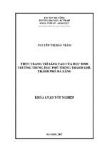 Thực trạng trí sáng tạo của học sinh trường trung học phổ thông thanh khê, thành phố đà nẵng.