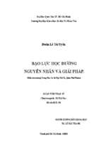 Bạo lực học đường nguyên nhân và giải pháp (điểm cứu trường trung học cơ sở ngô tất tố, quận phú nhuận)    
