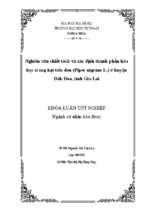 Nghiên cứu chiết tách và xác định thành phần hóa học trong hạt tiêu đen (piper nigrum l.) ở huyện đăk đoa, tỉnh gia lai.