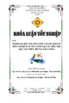 đánh giá mức độ hài lòng của du khách đối với dịch vụ mua sắm tại các siêu thị đặc sản miền trung ở đà nẵng.