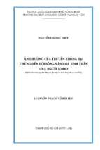 ảnh hưởng của truyền thông đại chúng đến đời sống văn hóa tinh thần của người kơho (nghiên cứu trường hợp thôn măng line, phường 7 và xã tà nung, đà lạt, lâm đồng)    