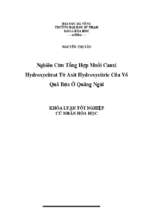 Nghiên cứu tổng hợp muối canxi hydroxycitrat từ axit hydroxycitric của vỏ quả bứa ở quảng ngãi.