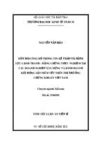 Mức độ công bố thông tin kế toán và năng lực cạnh tranh – bằng chứng thực nghiệm tại các doanh nghiệp xây dựng và kinh doanh bất động sản niêm yết trên thị trường chứng khoán việt nam tt