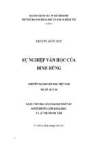 Sự nghiệp văn học của đinh hùng    
