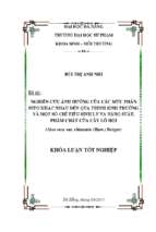 Nghiên cứu ảnh hưởng của các mức phân nitơ khác nhau đến quá trình sinh trưởng và một số chỉ tiêu sinh lý và năng suất, phẩm chất của cây lô hội (aloe vera var. chinensis (haw.) berger)