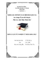 Nghiên cứu chiết tách và xác định thành phần hóa học trong rễ cau nổi ở huyện phú lộc, tỉnh thừa thiên huế.