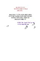 Khai thác và ứng dụng phần mềm lecture maker 2.0 kết hợp với một số phần mềm dạy học khác thiết kế bài giảng điện tử.