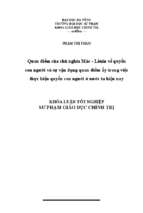 Quan điểm của chủ nghĩa mác   lênin về quyền con người và sự vận dụng quan điểm ấy trong việc thực hiện quyền con người ở nước ta hiện nay.