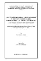How to identify and use cohesive devices in effective english reading comprehension and vocabulary studying a case study of esp fourth year students at ftu    m.a.  60.14.10 