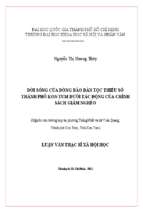 đời sống của đồng bào dân tộc thiểu số thành phố kon tum dưới tác động của chính sách giảm nghèo    